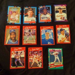 Lot of 11 from '88, '89, '90, and '91 Donruss Baseball Cards- M and NM Rookies,